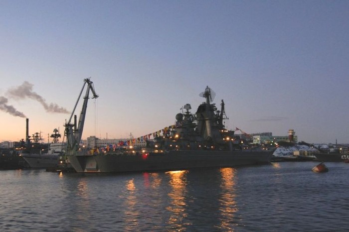 Chiến hạm Nga neo đậu tại một căn cứ ở miền Bắc